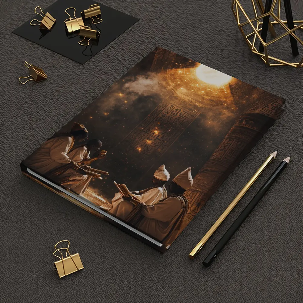 Ancient Egyptian Priests Ritual Glowing Temple – Notebooks