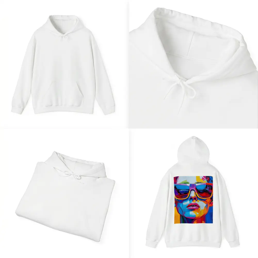 Pop Art Woman Face Bold Colorful Painting – Hoodies