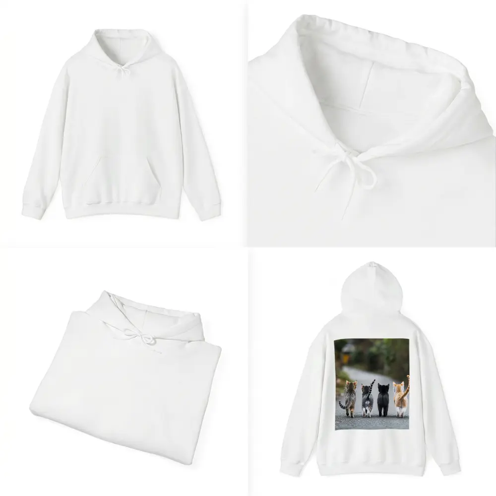 Four Kittens Walking Down Street Together – Hoodies