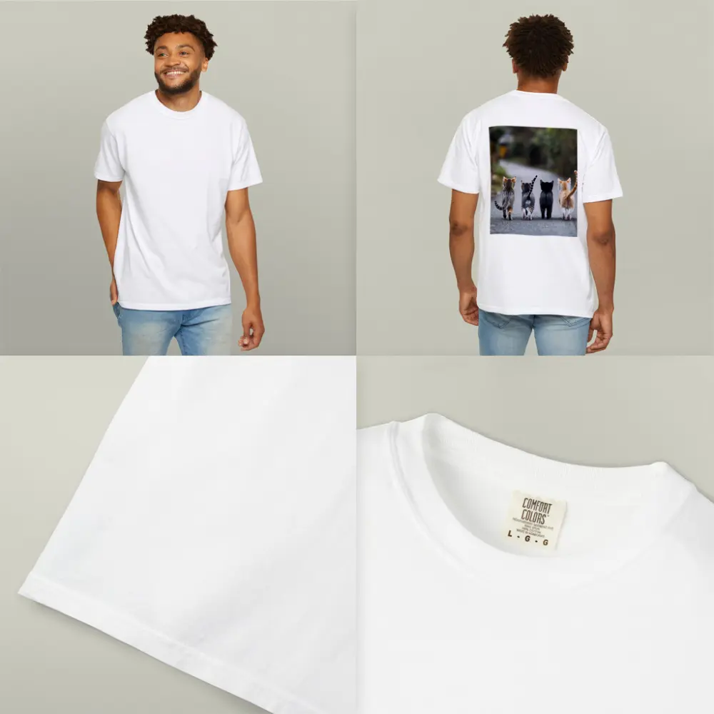Four Kittens Walking Down Street Together – T-Shirts