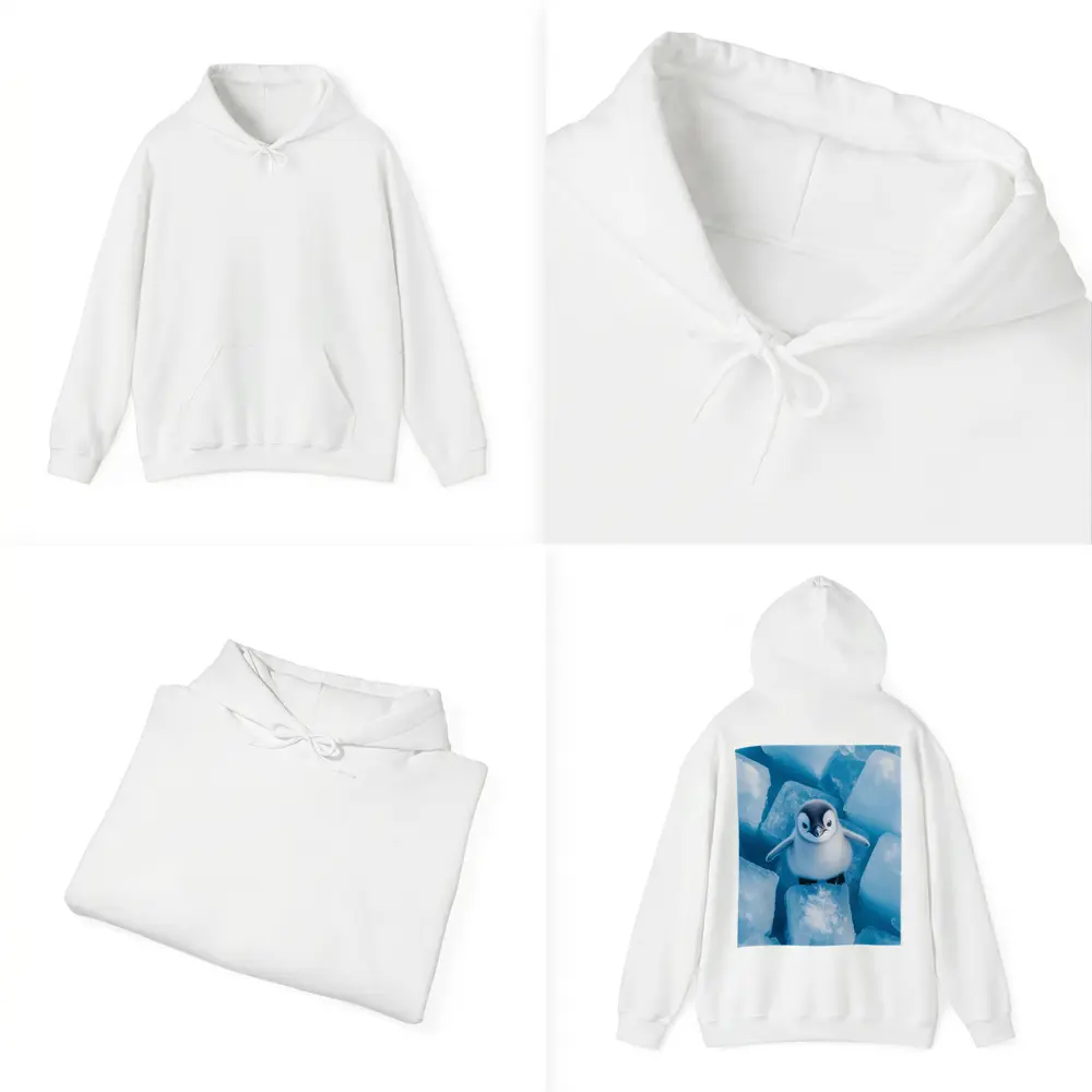 Baby Penguin Chick On Ice Cubes – Hoodies