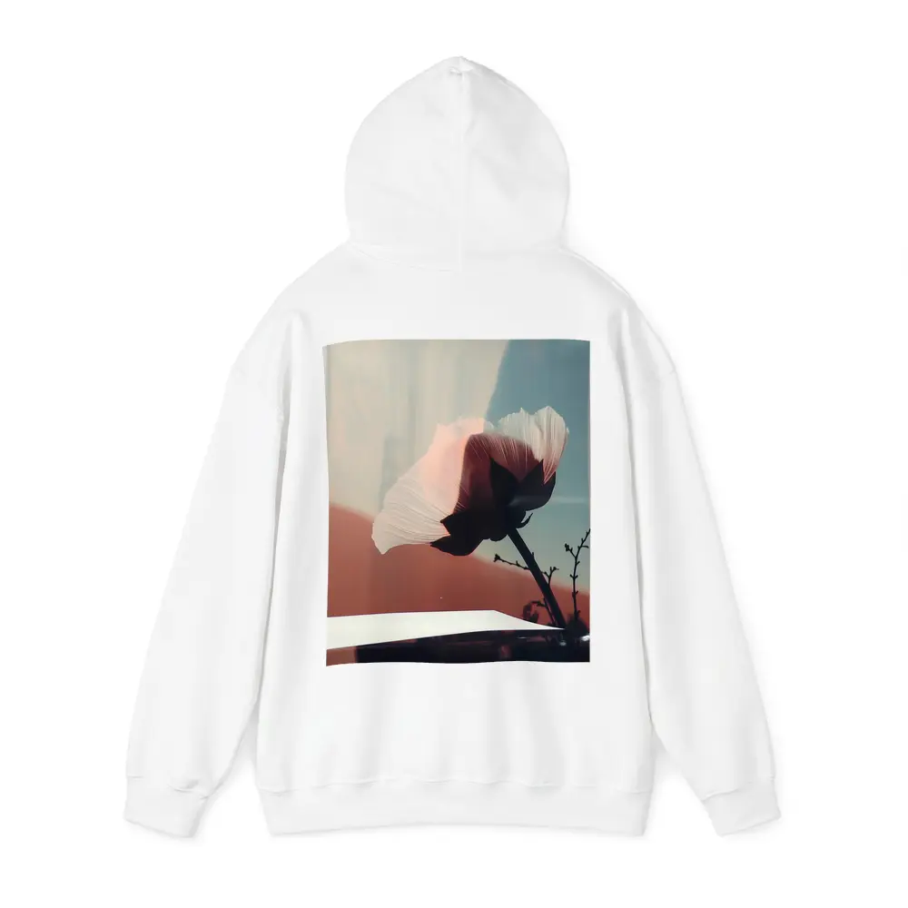 Poppy Flower Soft Blue Sky Background – Hoodies