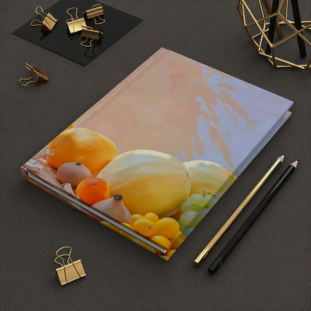 Fresh Fruits Still Life Warm Pastel Background – Notebooks