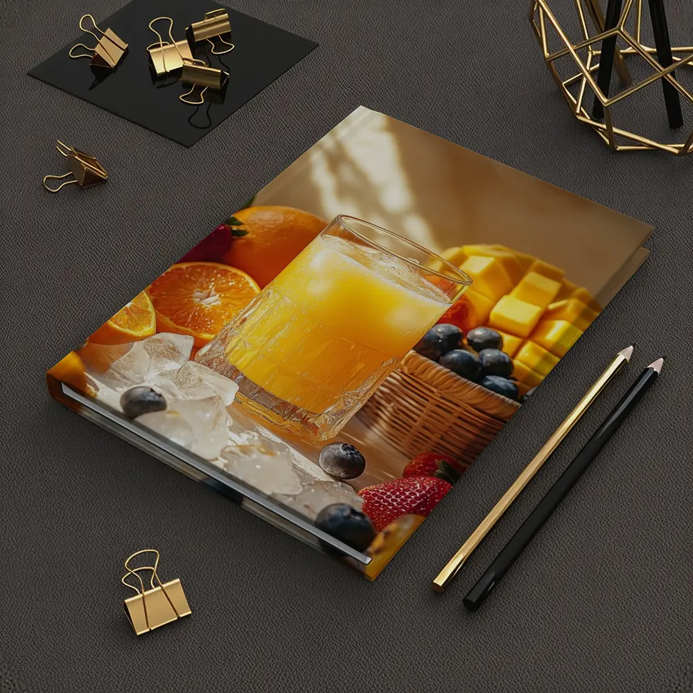 Fresh Orange Juice Glass With Summer Fruits – Notebooks