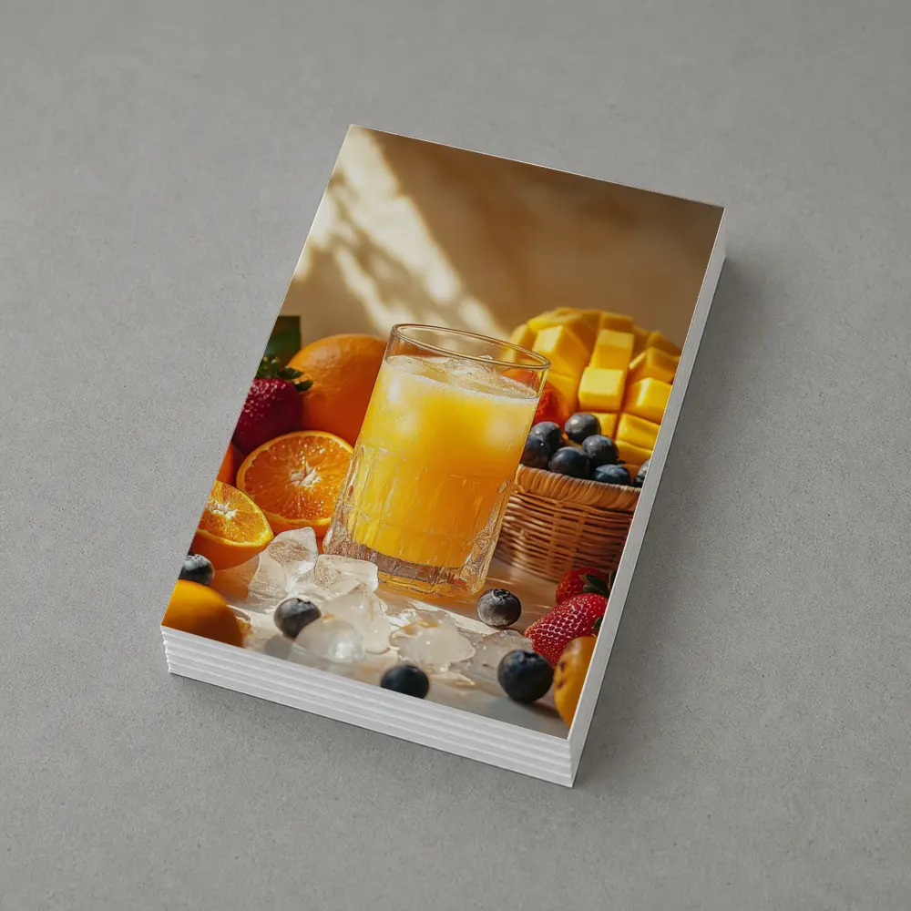 Fresh Orange Juice Glass With Summer Fruits – Postcards