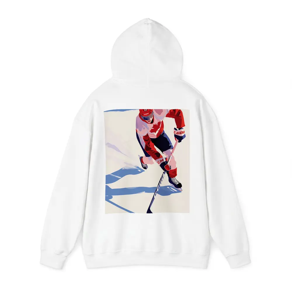 Canada Hockey Player Flat Art Style – Hoodies