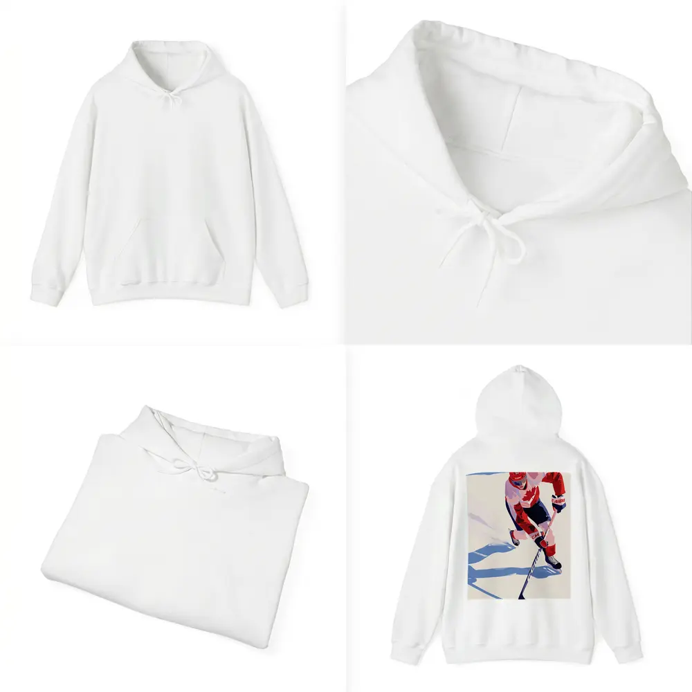 Canada Hockey Player Flat Art Style – Hoodies