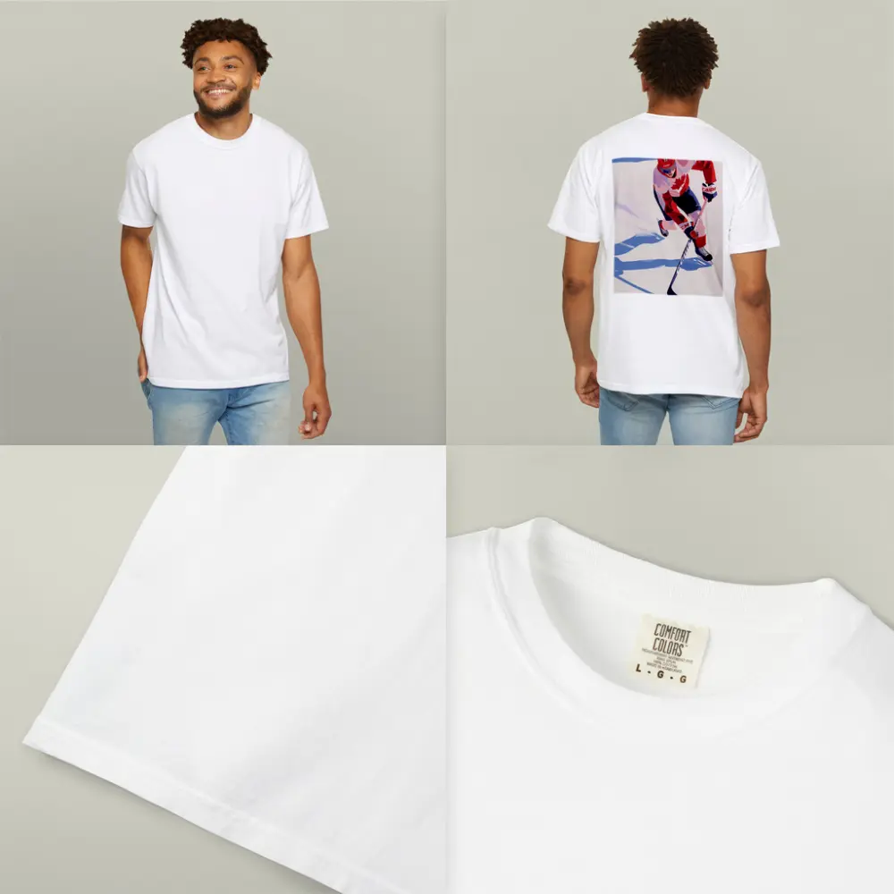 Canada Hockey Player Flat Art Style – T-Shirts