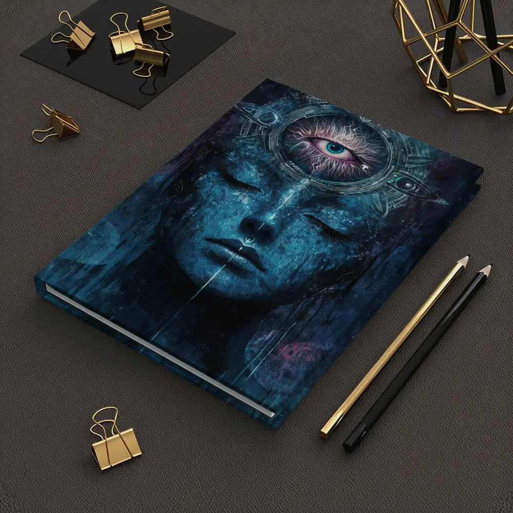 Third Eye Woman Blue Mystical Dark Art – Notebooks