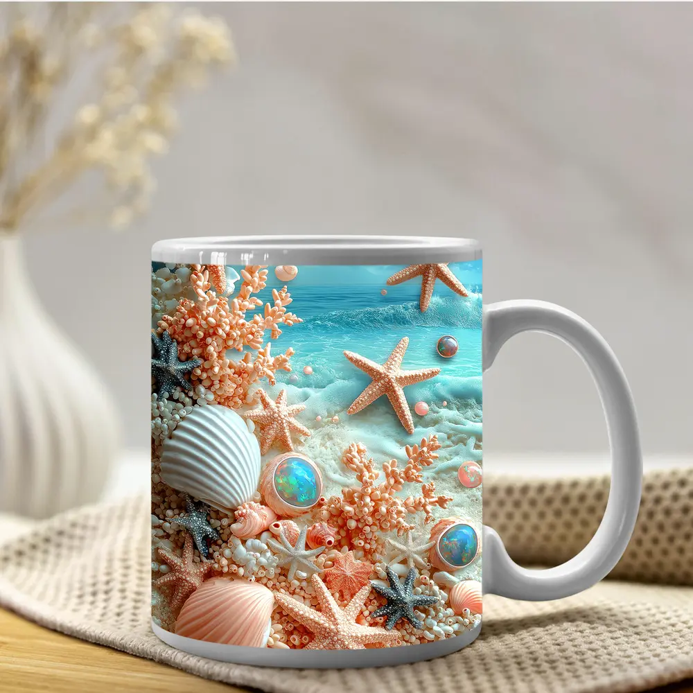 Starfish Shells Coral Pearl Tropical Beach – Mugs