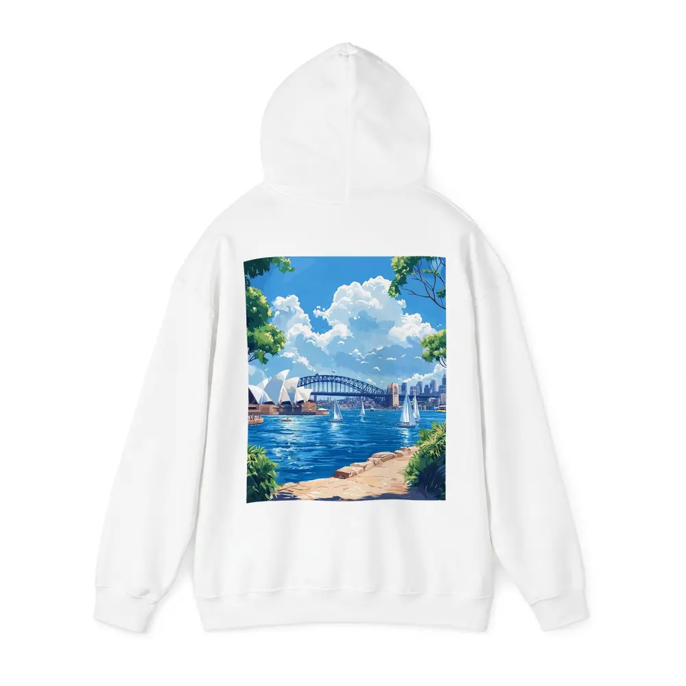 Sydney Opera House Harbour Bridge Illustration Art – Hoodies