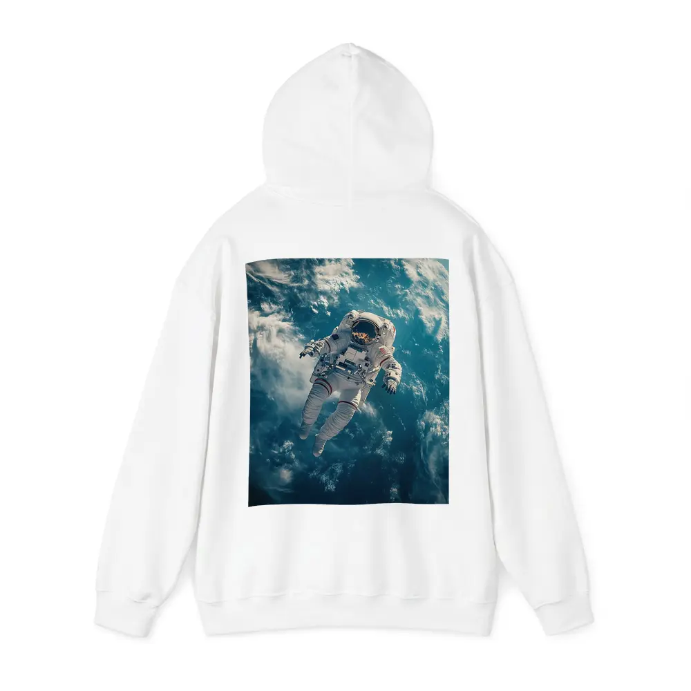 Astronaut Floating Above Earth Clouds – Hoodies
