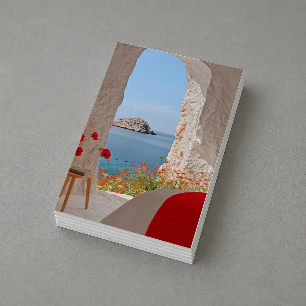 Cave Room Poppies Mediterranean Sea View – Postcards