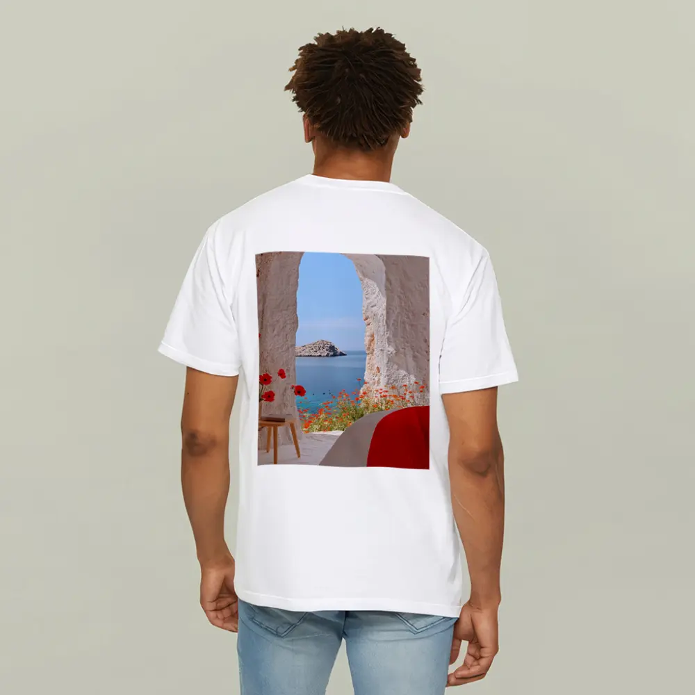 Cave Room Poppies Mediterranean Sea View – T-Shirts