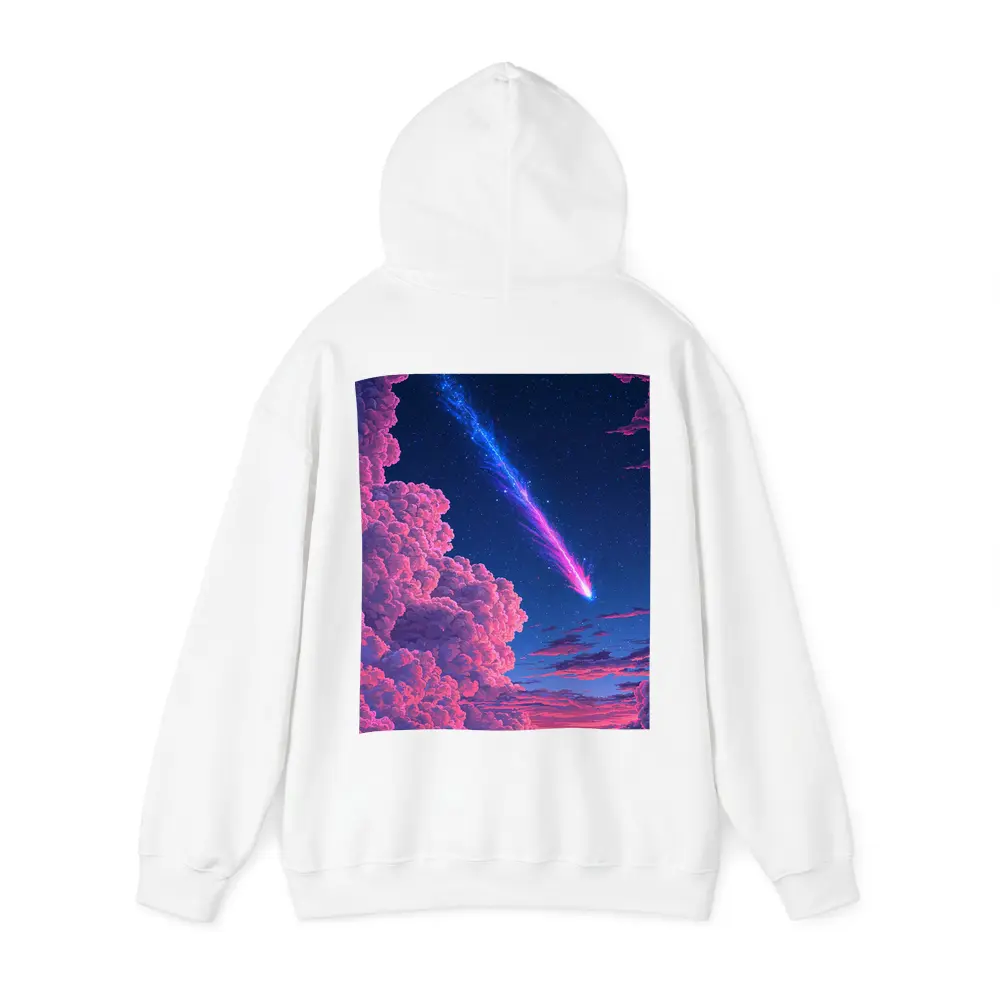 Pixel Art Comet Pink Night Sky – Hoodies