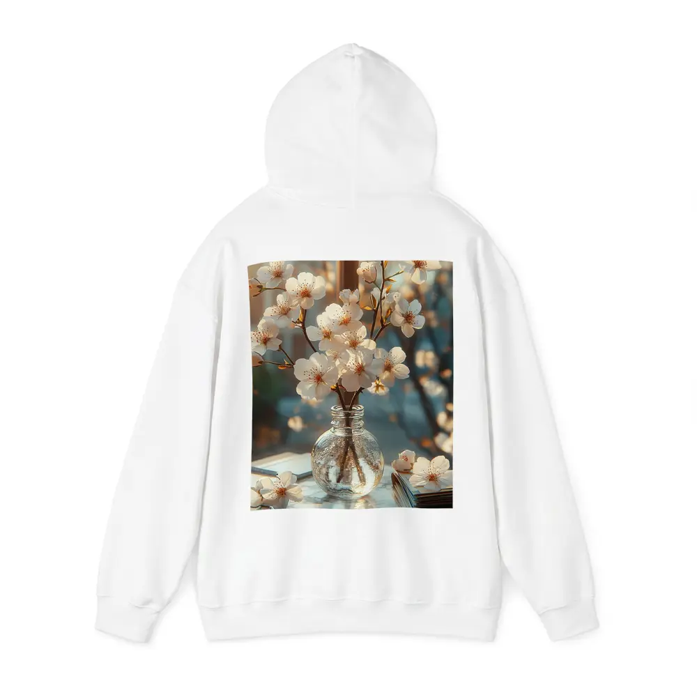 Cherry Blossom Branches Glass Vase Warm Light – Hoodies