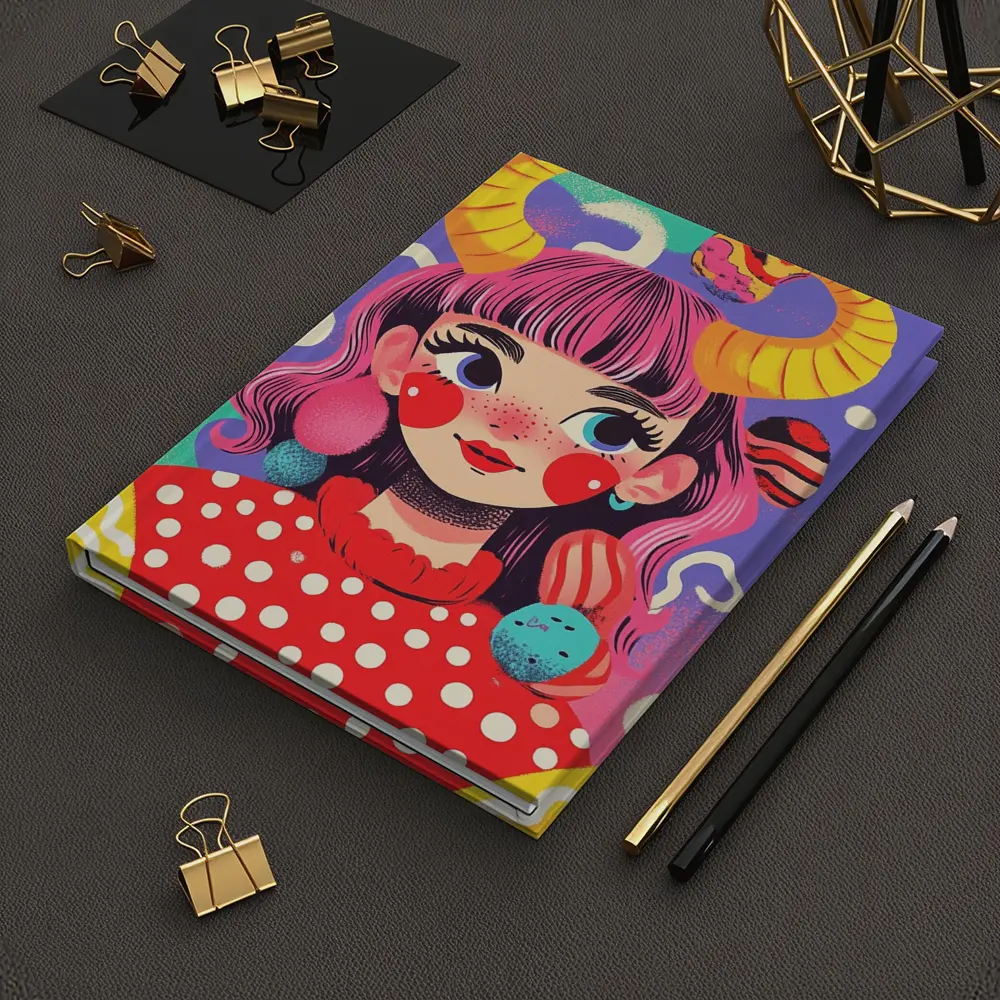 Taurus Girl Colorful Pop Art Illustration – Notebooks