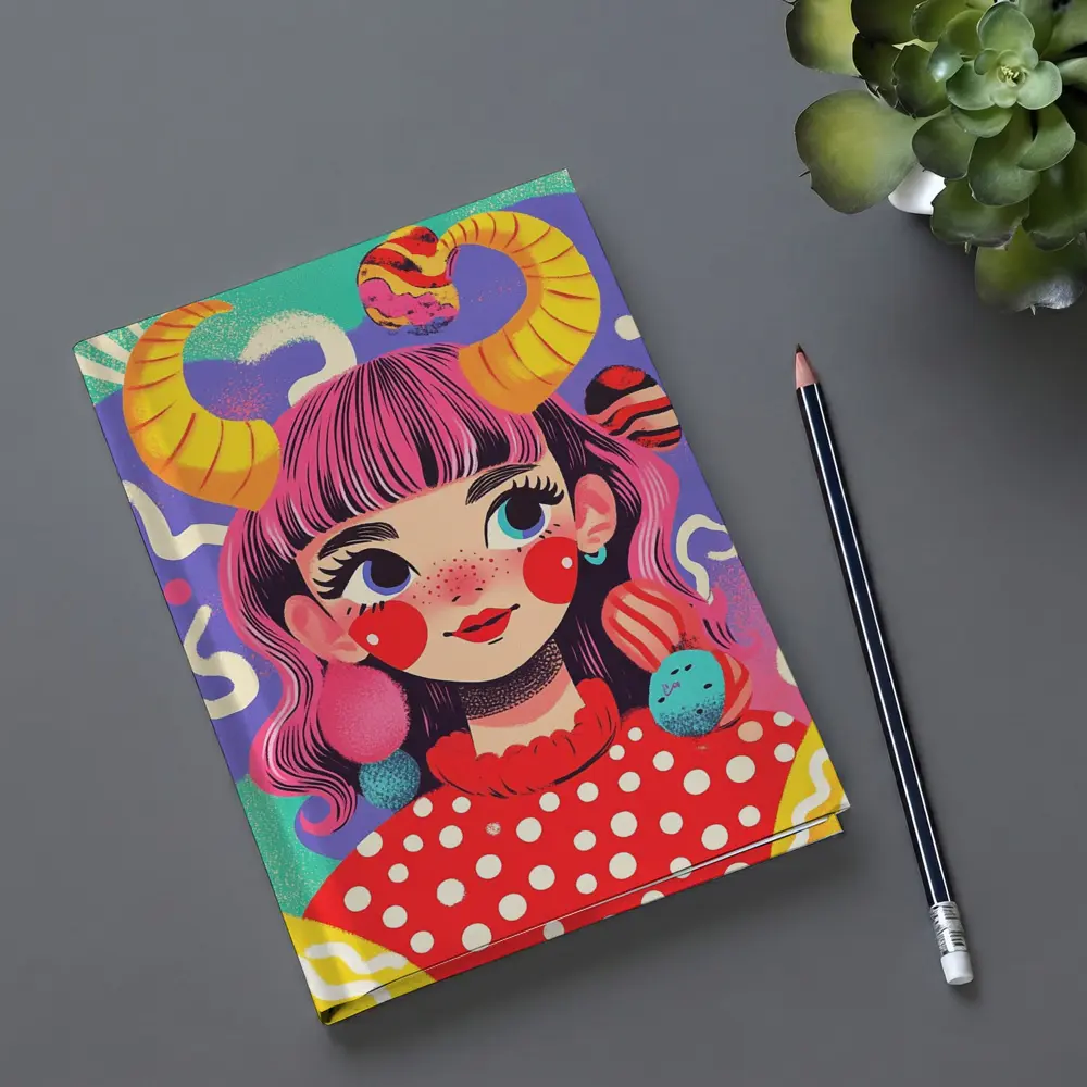 Taurus Girl Colorful Pop Art Illustration – Notebooks