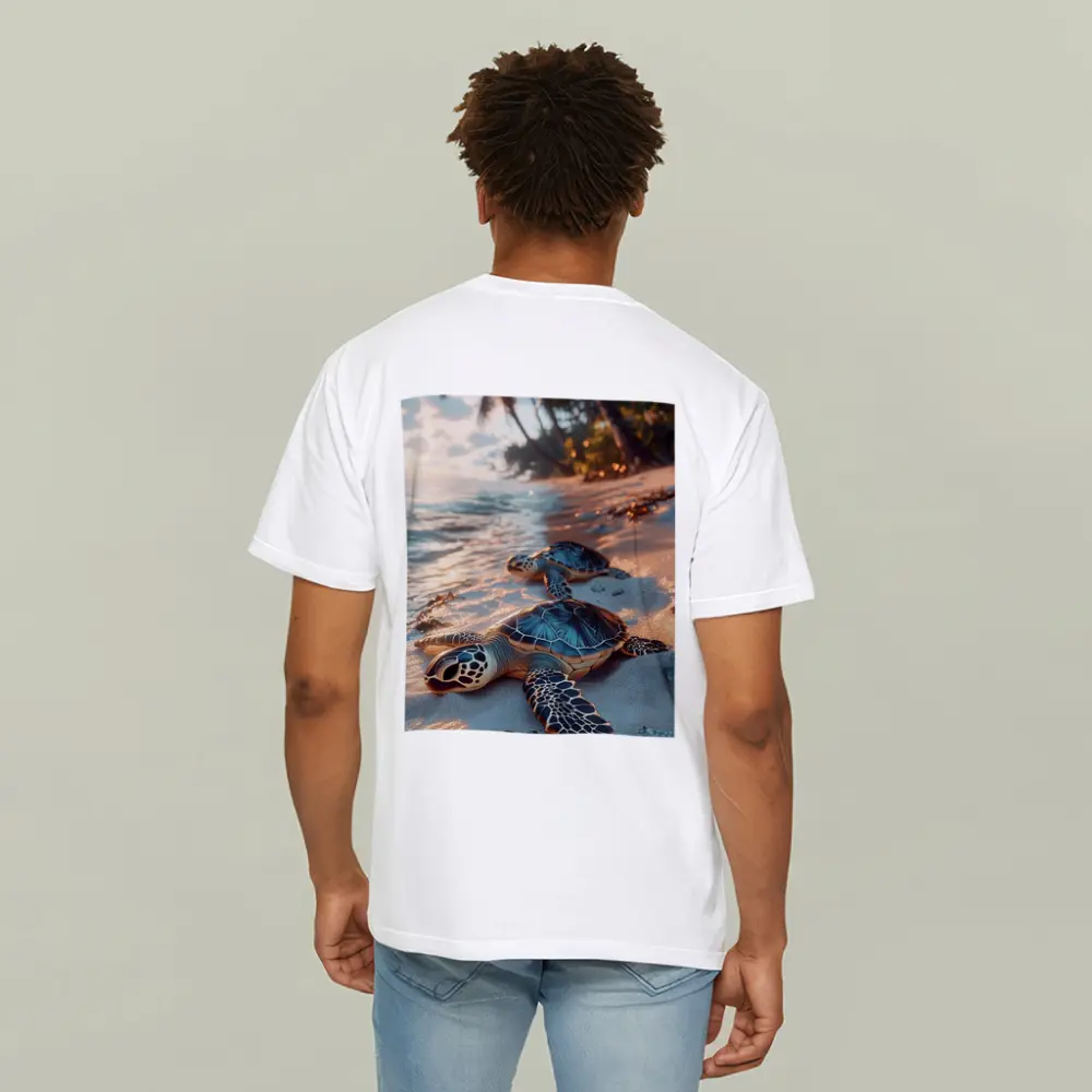Sea Turtles Resting On Tropical Sandy Beach – T-Shirts