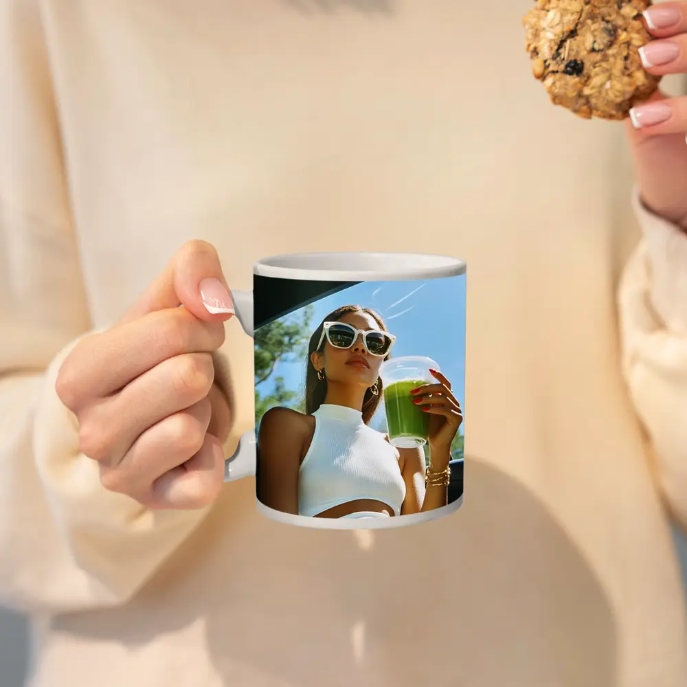 Woman Sunglasses Green Juice Summer Car – Mugs