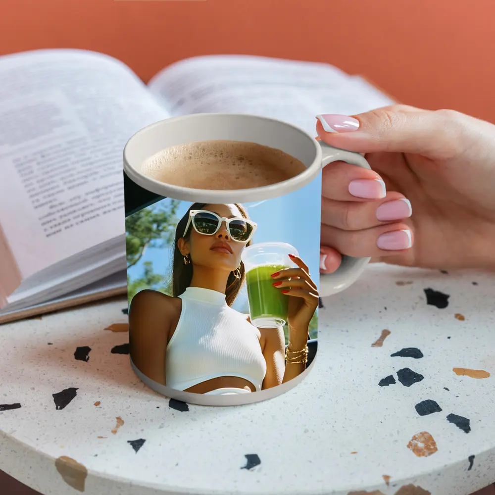 Woman Sunglasses Green Juice Summer Car – Mugs