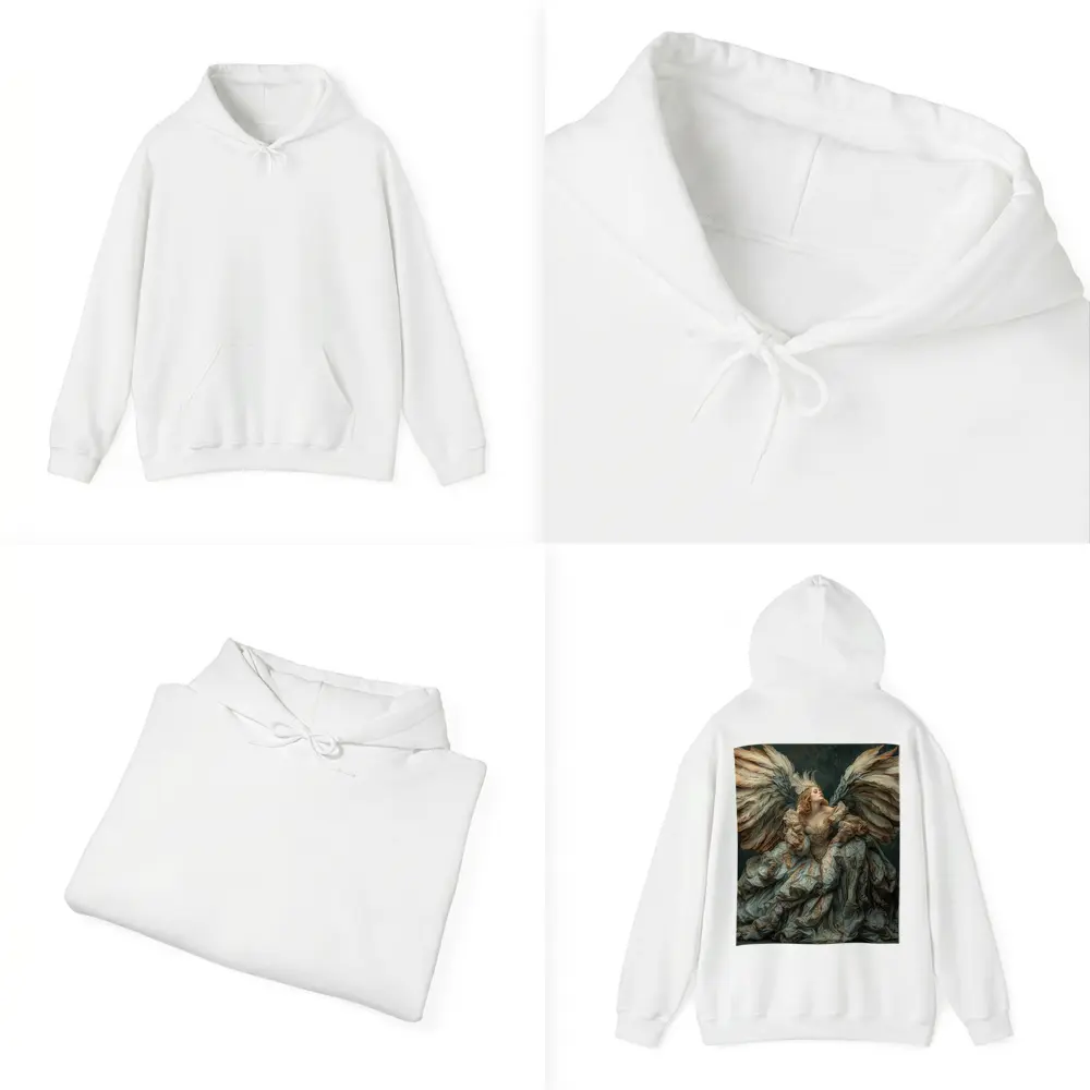 Baroque Angel Woman Large Wings Fantasy Art – Hoodies