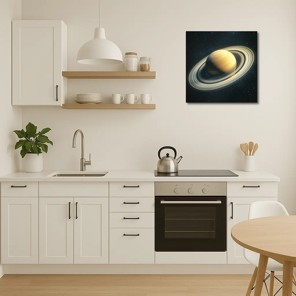 Saturn Planet Rings Deep Space Stars – Wall Art