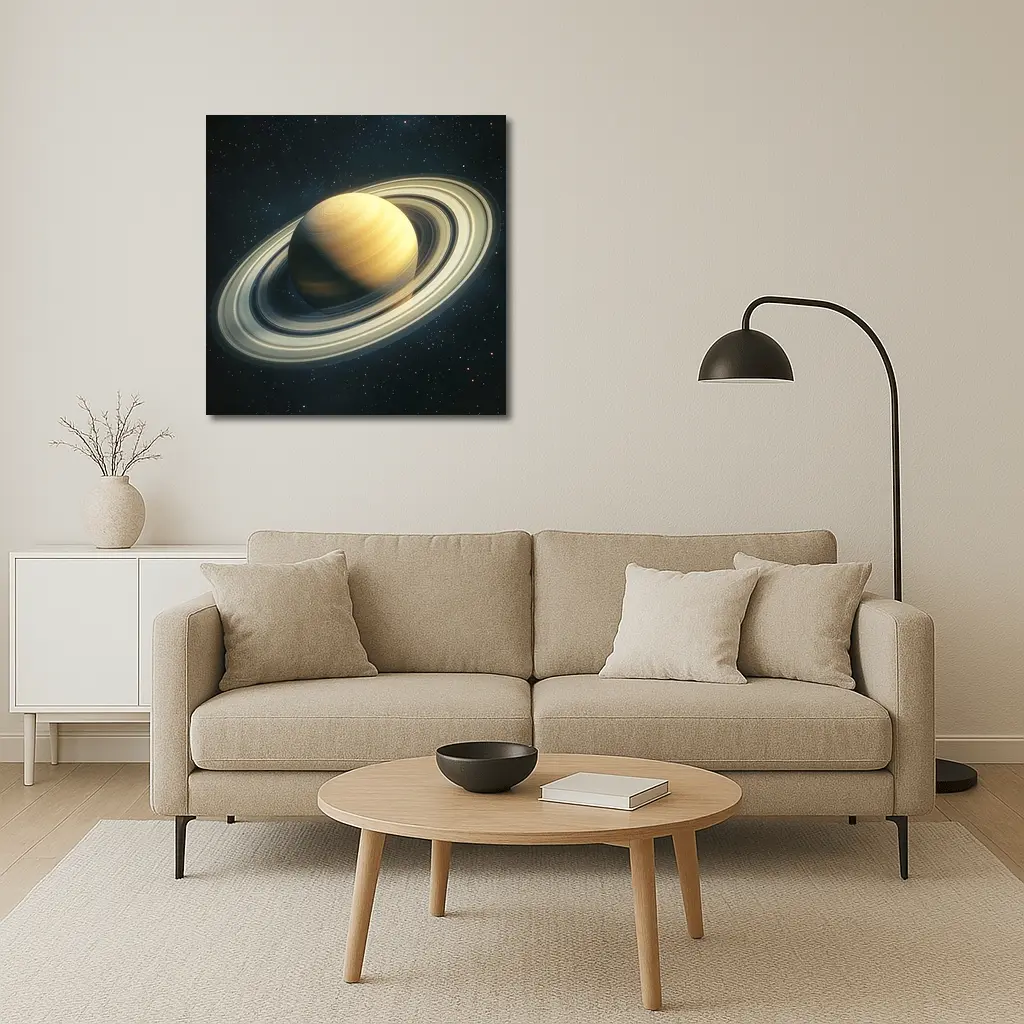 Saturn Planet Rings Deep Space Stars – Wall Art