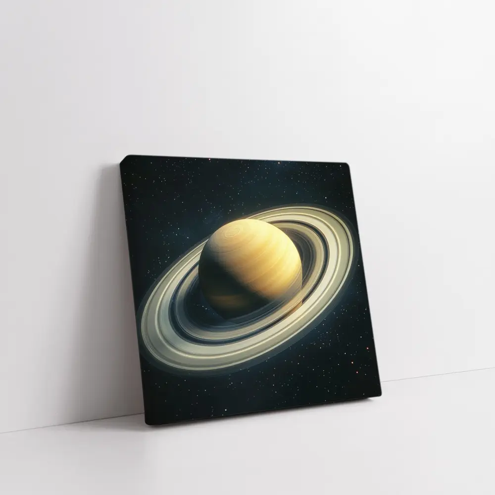 Saturn Planet Rings Deep Space Stars – Wall Art