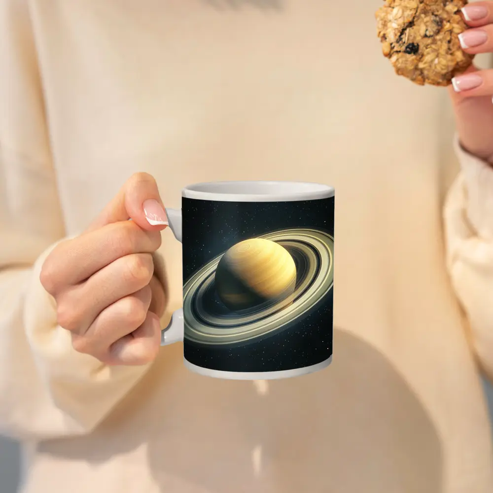 Saturn Planet Rings Deep Space Stars – Mugs