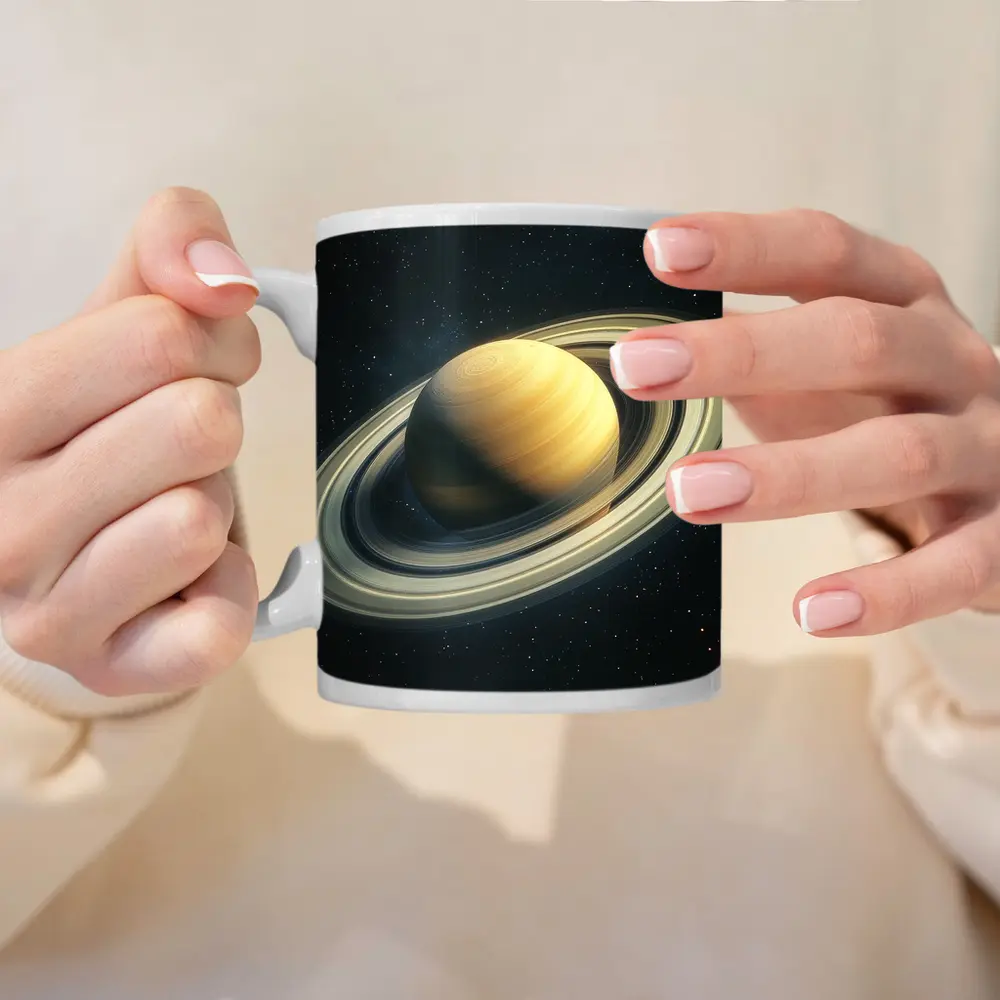 Saturn Planet Rings Deep Space Stars – Mugs