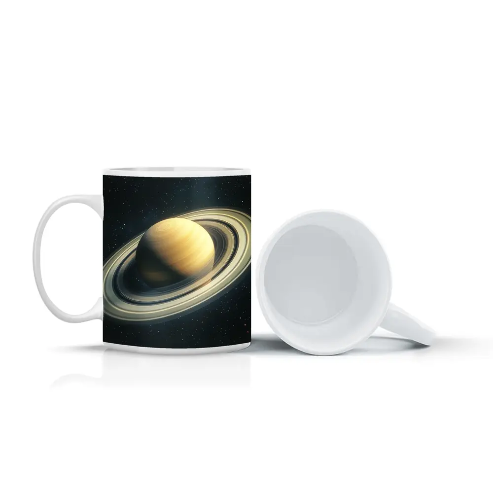 Saturn Planet Rings Deep Space Stars – Mugs