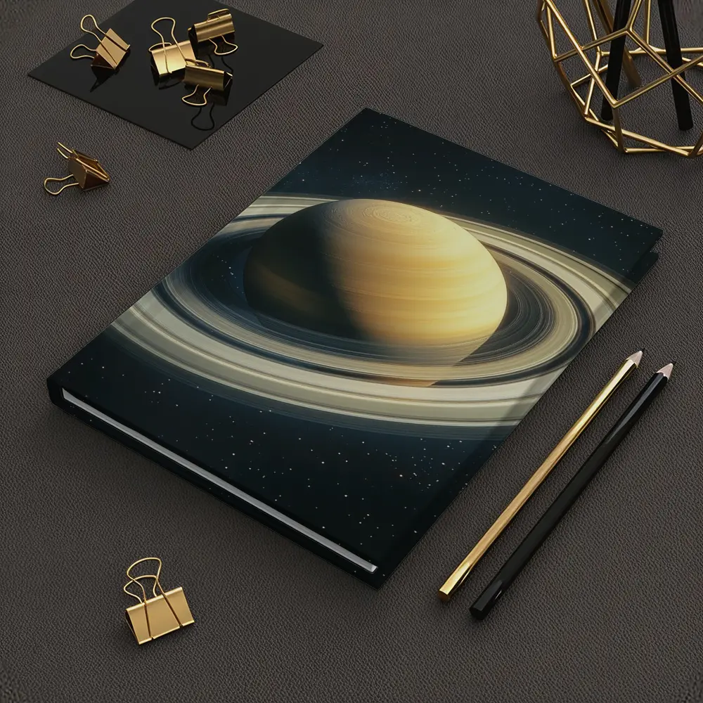 Saturn Planet Rings Deep Space Stars – Notebooks