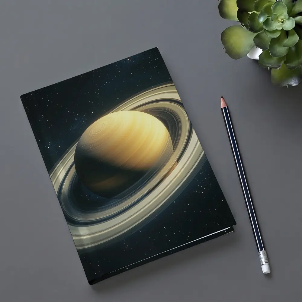 Saturn Planet Rings Deep Space Stars – Notebooks
