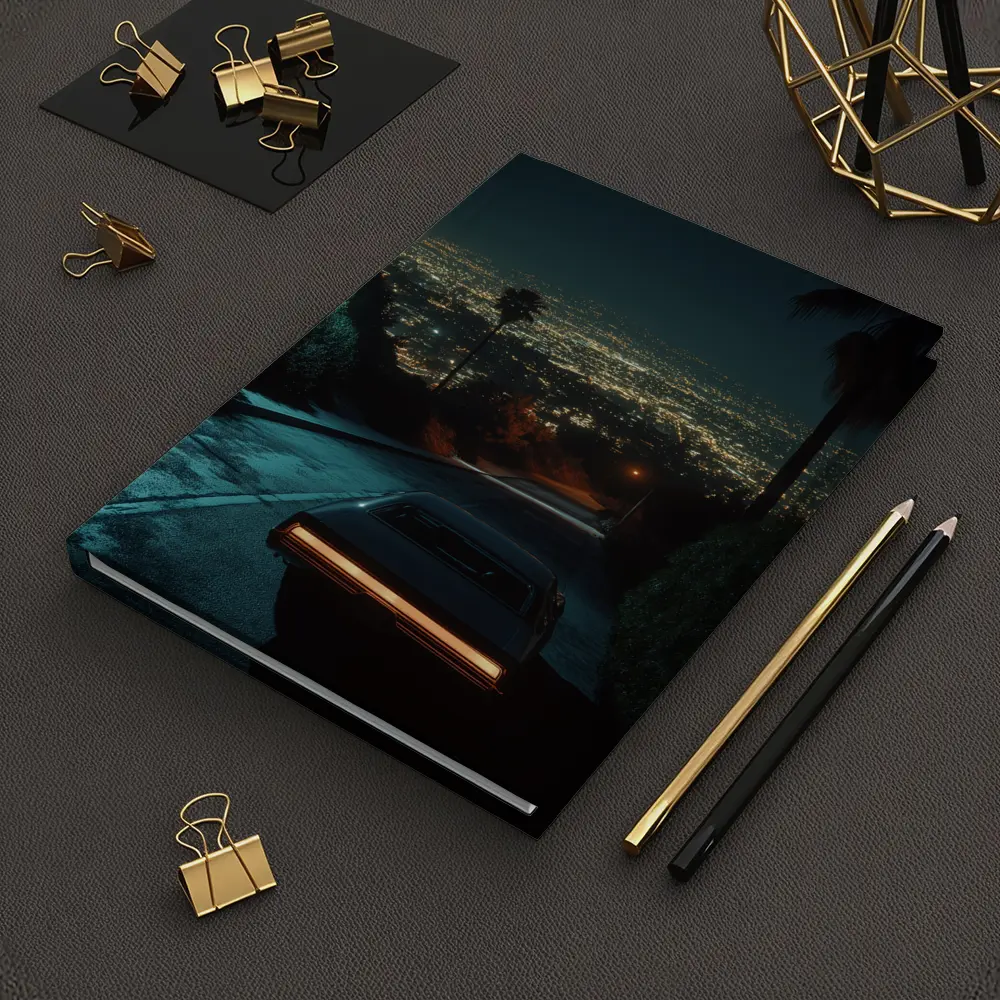 Classic Muscle Car Los Angeles Night City – Notebooks
