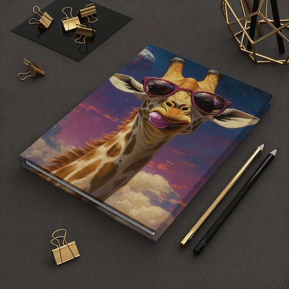 Cool Giraffe Sunglasses Space Sky Art – Notebooks