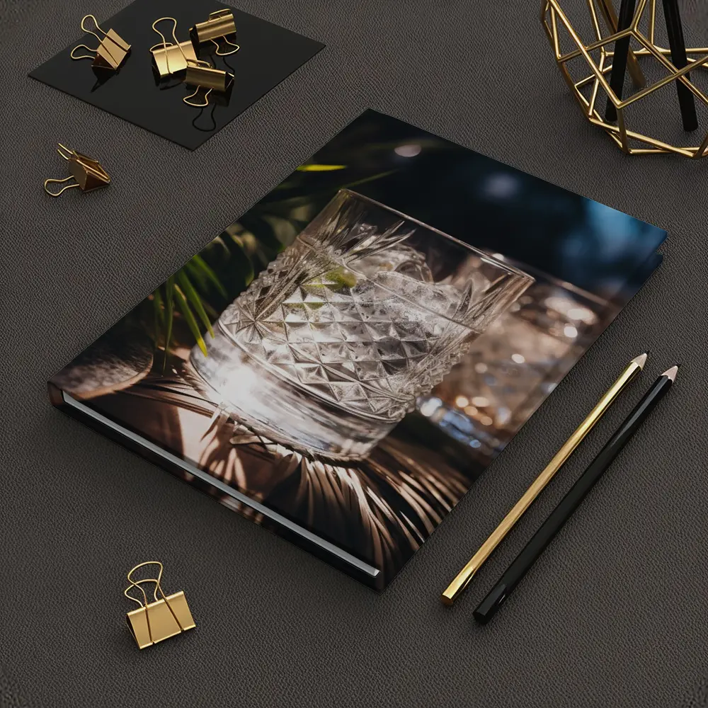 Crystal Whiskey Glass Ice Tropical Night – Notebooks