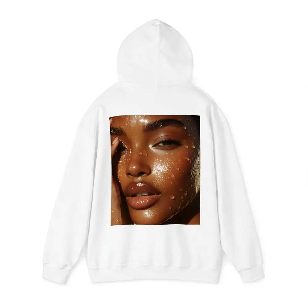 Woman Face Close Up Water Drops – Hoodies