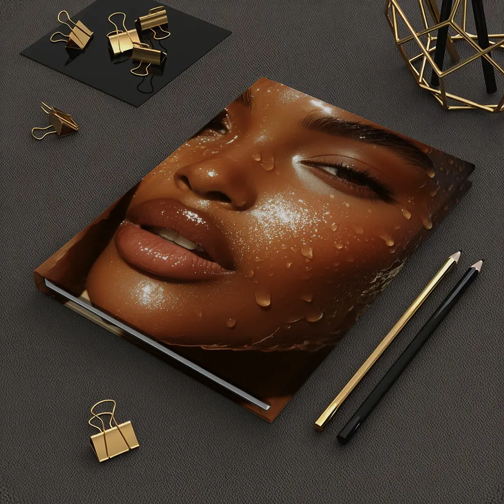 Woman Face Close Up Water Drops – Notebooks