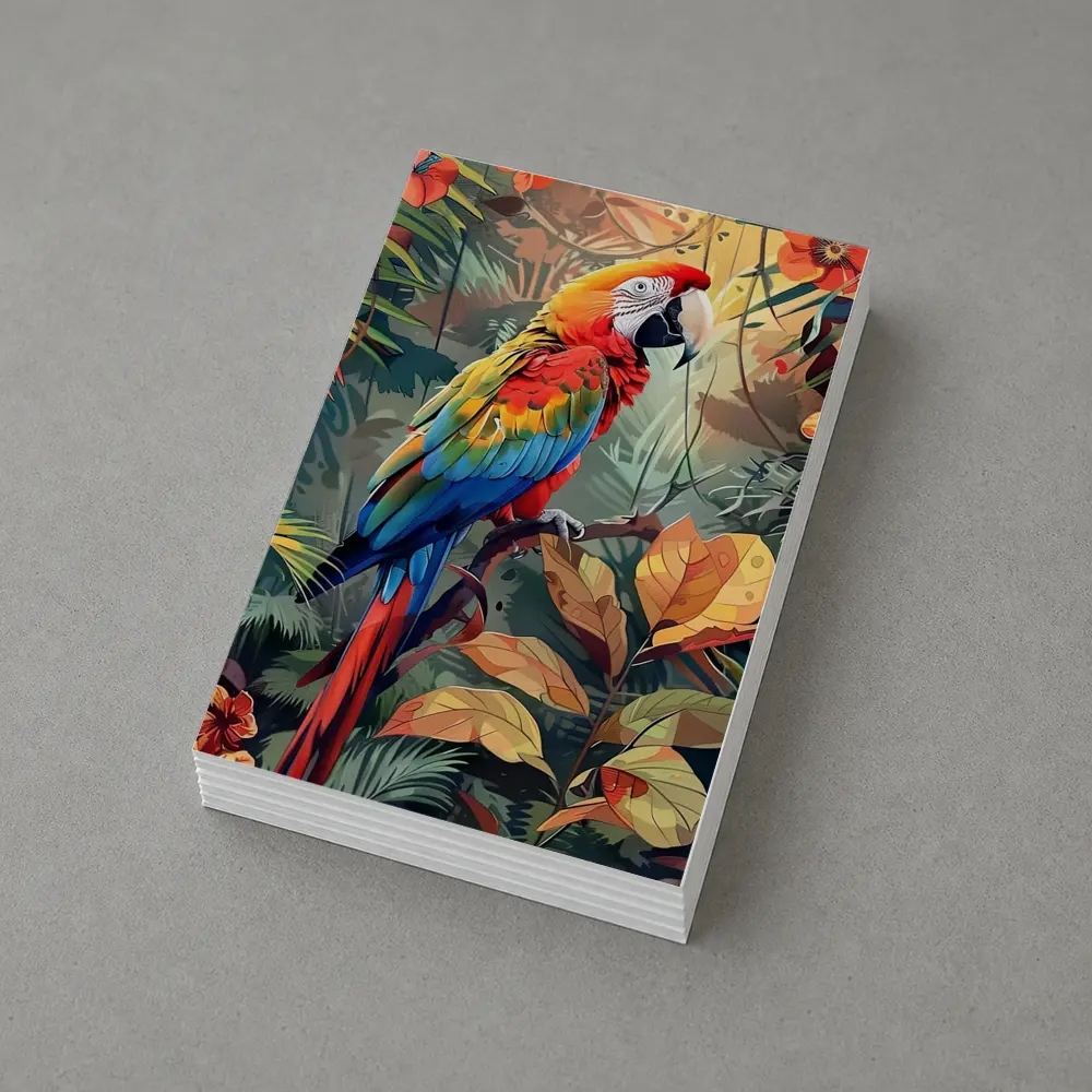 Scarlet Macaw Parrot Tropical Jungle Foliage – Postcards