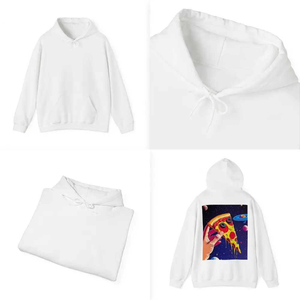 Pop Art Pizza Slice Colorful Space Galaxy – Hoodies