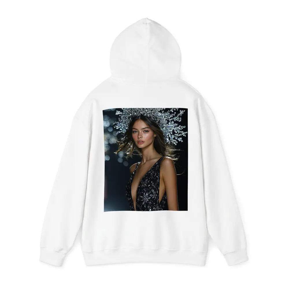 Fashion Model Crystal Crown Black Gown – Hoodies