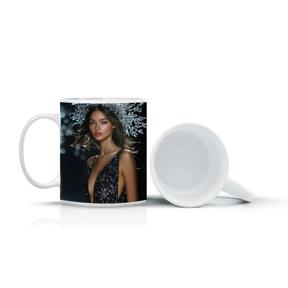 Fashion Model Crystal Crown Black Gown – Mugs