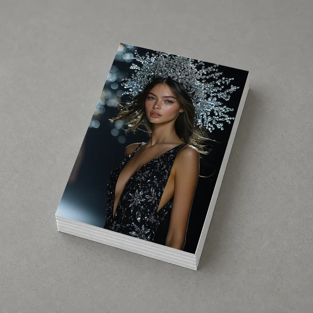 Fashion Model Crystal Crown Black Gown – Postcards