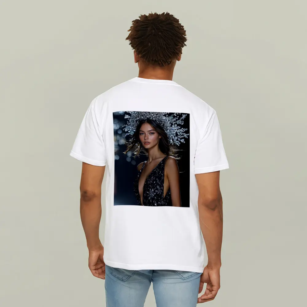 Fashion Model Crystal Crown Black Gown – T-Shirts