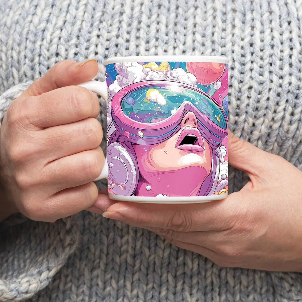 Anime Girl VR Goggles Cosmic Space Dream – Mugs