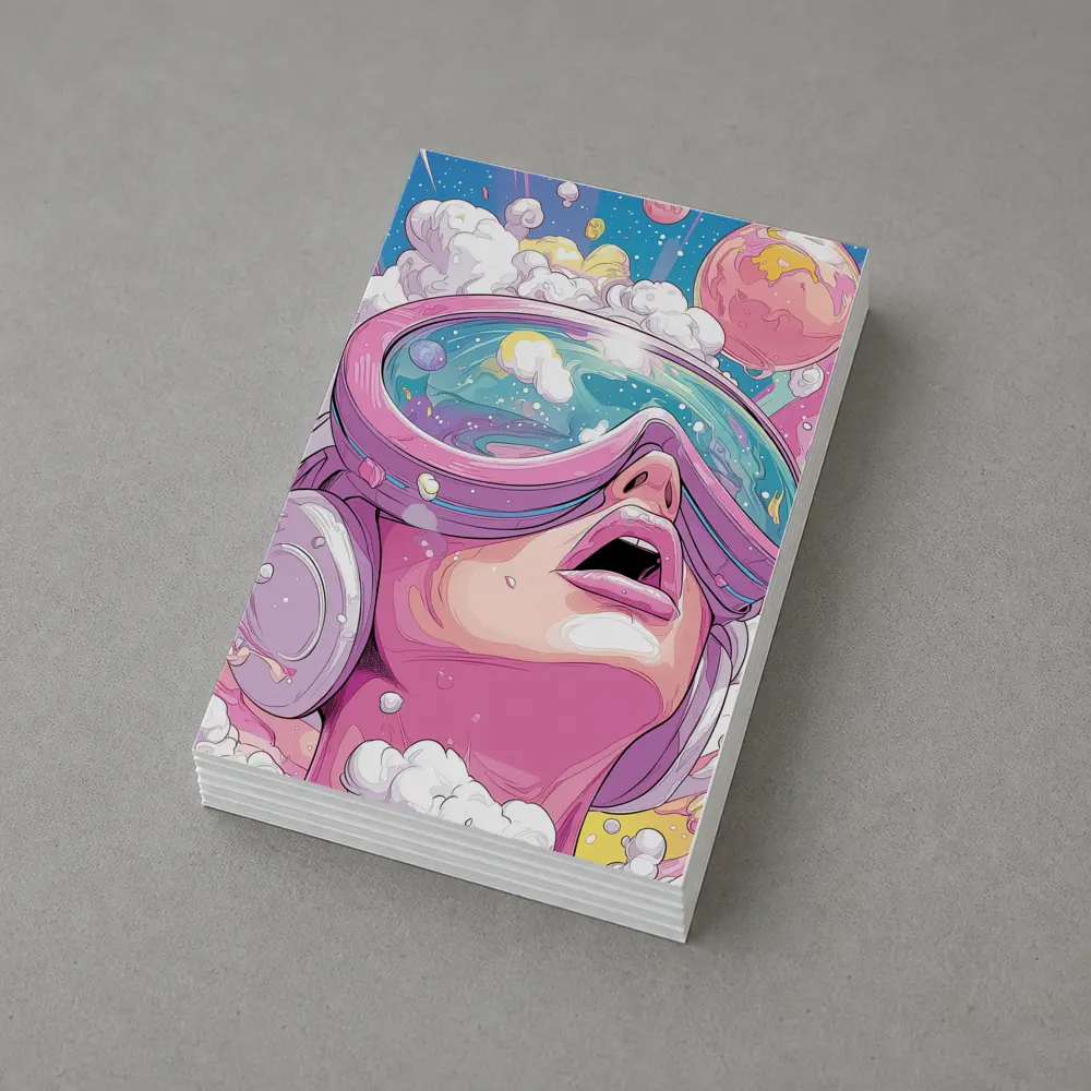 Anime Girl VR Goggles Cosmic Space Dream – Postcards