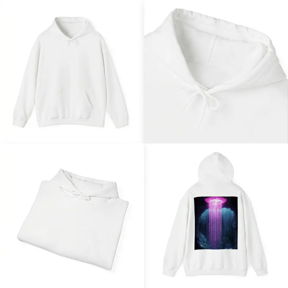 Neon Pink UFO Shower Cave Dark Fantasy – Hoodies