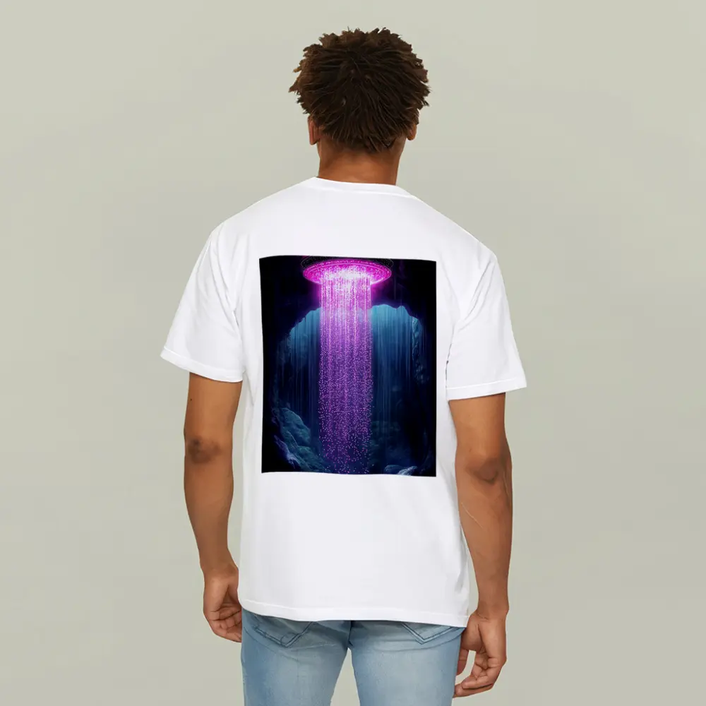 Neon Pink UFO Shower Cave Dark Fantasy – T-Shirts