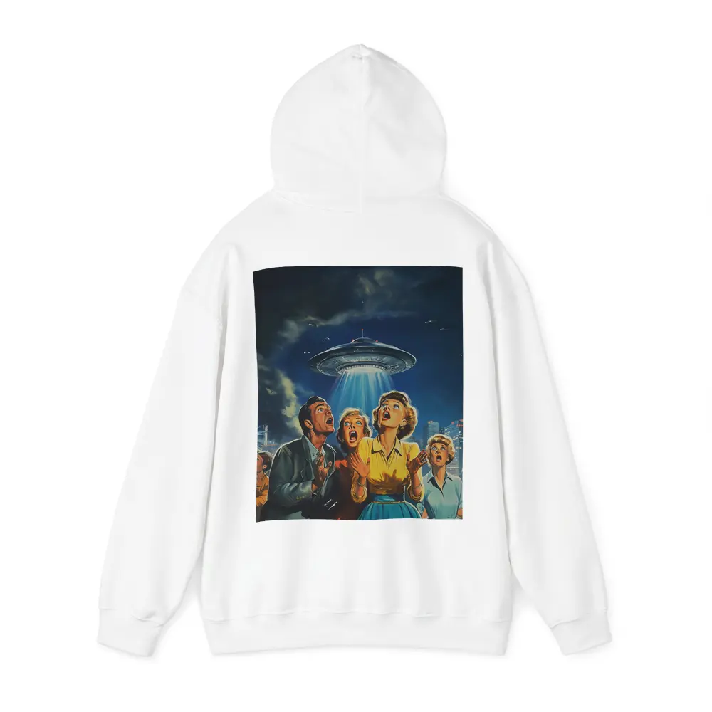Retro Fifties UFO Invasion Panic City Night – Hoodies